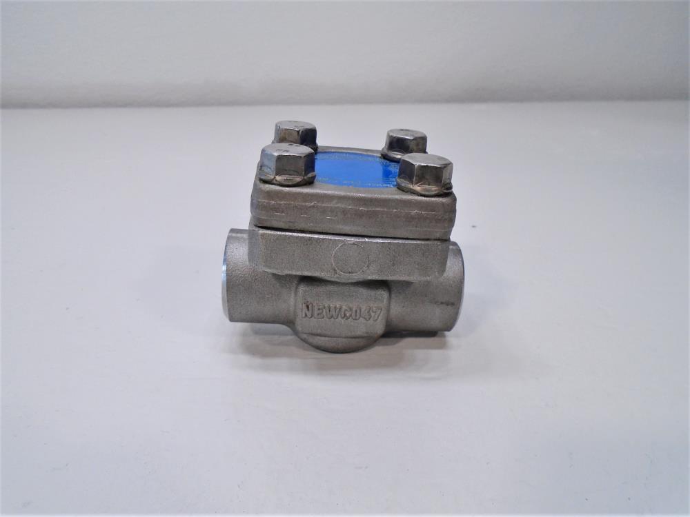 LOT of (3) Newco-47 1/2" Thread 800# Stainless Steel Swing Check Valve, RS552/TH